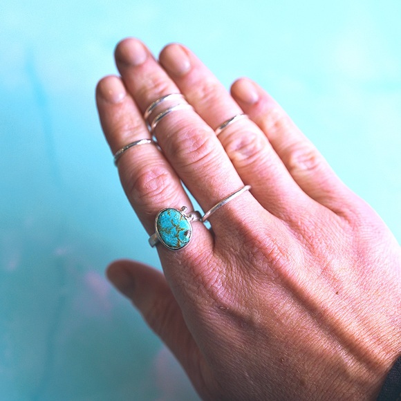 Handmade Jewelry - Handmade Turquoise Sterling Silver Ring – Flawed but Beautiful
